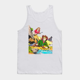 Confrontation Cowboy Western Retro Comic Tank Top